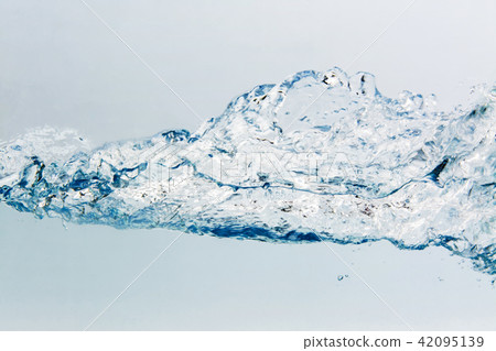 Water splash with bubbles of air, isolated Water splash with bubbles of air, isolated 42095139