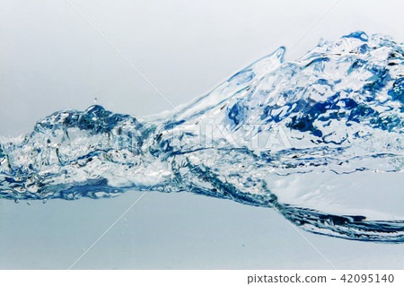 Water splash with bubbles of air, isolated 42095140
