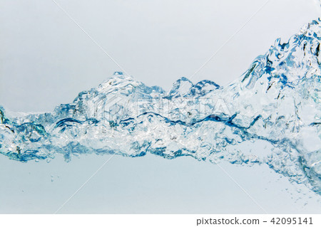Water splash with bubbles of air, isolated 42095141