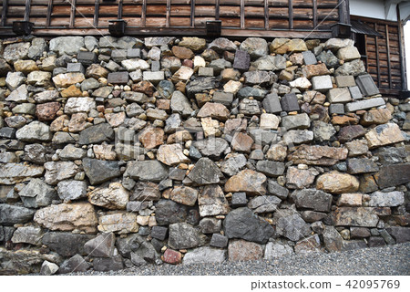 Fukuchiyama castle Tenshin-dori stone wall diversion stone 42095769