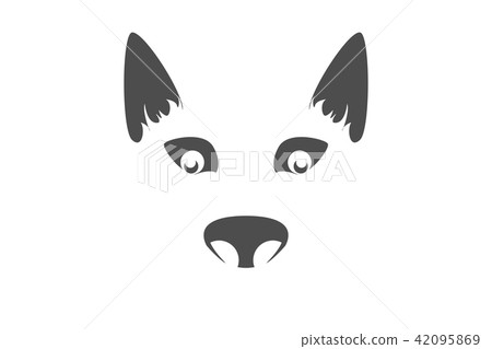 dog symbol on white background dog symbol on white background 42095869