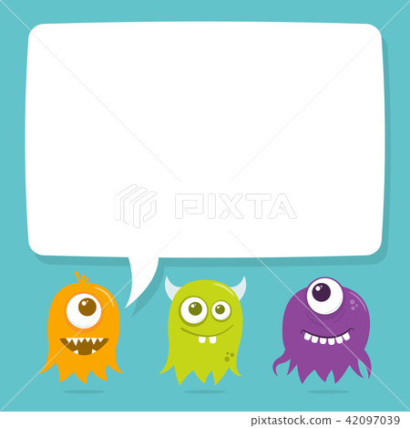 Cute Simple Patterned Owls, Night Speech Bubble 42097039