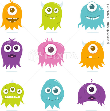 Cute Simple Patterned Owls, Night Speech Bubble 42097041