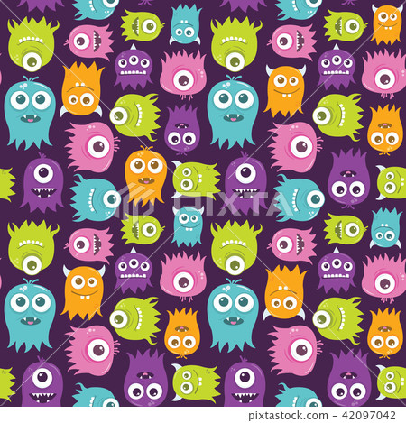 Cute Simple Patterned Owls, Night Speech Bubble 42097042