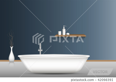 Shower bathtub interior design and decorative art 42098391
