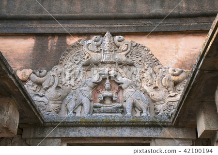Gajalakshmi panel above the door, Akhanda Bagilu Gajalakshmi panel above the door, Akhanda Bagilu 42100194