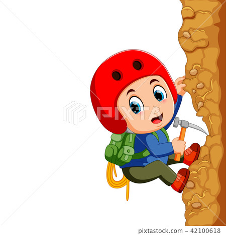 Young man rock climber Young man rock climber 42100618