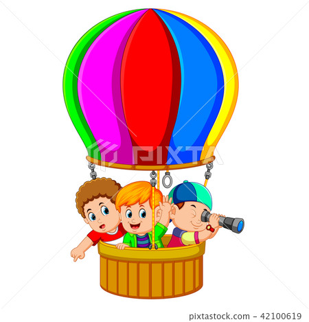 kids in a balloon 42100619