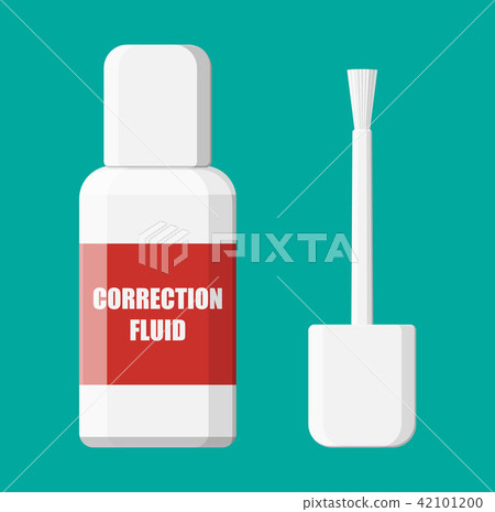 Plastic white bottle with stationery corrector. 42101200