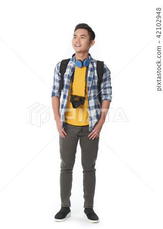 Cheerful tourist 42102948