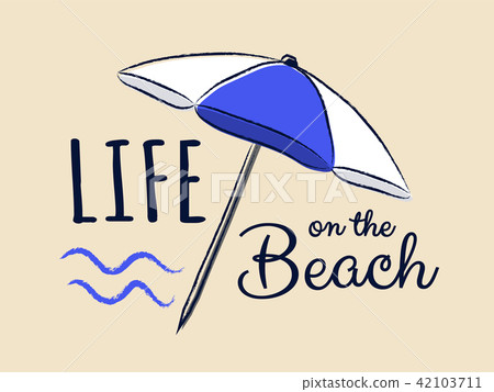 Life on the beach. Funny summer element. Vector. Life on the beach. Funny summer element. Vector. 42103711
