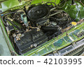 close-up old car engine. 42103995