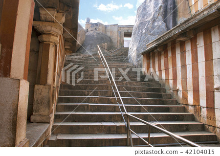 Steps to Gomateshwara temple, Shravanbelgola 42104015