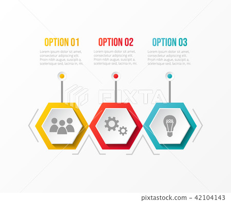 Business infographic with different icons. Vector. 42104143