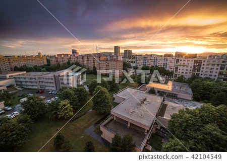 Sunset over Suburb 42104549