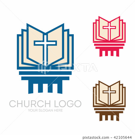 Church logo. Stylish cross of Jesus Christ Church logo. Stylish cross of Jesus Christ 42105644
