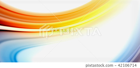 Rainbow fluid colors abstract background twisted liquid design, colorful marble or plastic wavy 42106714