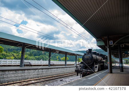 SL列車進入靜岡縣Oigawa Tetsudo Chisutei站的家 42107378