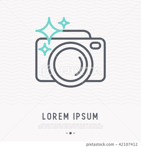 Camera thin line icon. Modern vector illustration Camera thin line icon. Modern vector illustration 42107412