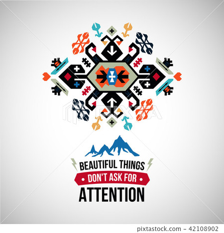 Vector colorful decorative element on native ethnic style 42108902