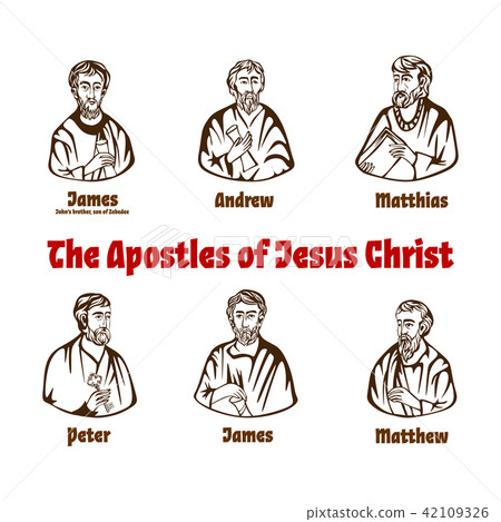 Drawing the apostles of Jesus Christ. - Stock Illustration [42109326 ...