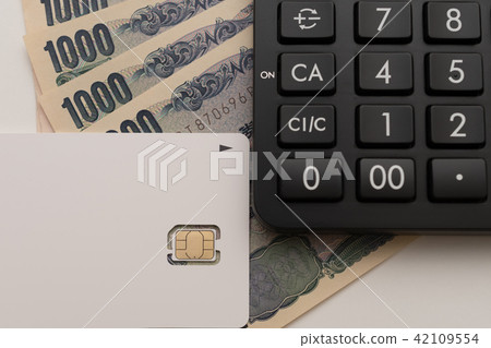 SIM card calculator 1,000 yen note 42109554