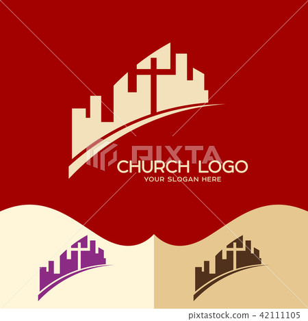 Church logo. Cristian symbols. The cross of Jesus Church logo. Cristian symbols. The cross of Jesus 42111105
