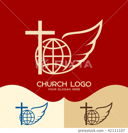 Church logo. Cristian symbols. The cross of Jesus Church logo. Cristian symbols. The cross of Jesus 42111107