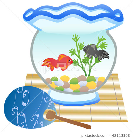 Fish bowl and fan - Stock Illustration [42113308] - PIXTA
