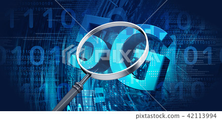 digital, magnifying glass, magnifier 42113994