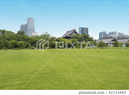 從東京王子公園塔看到的芝公園和佐橋寺（東京都港區） 42114493