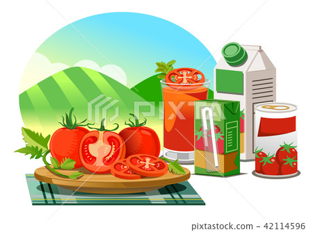 Products from the processing of tomatoes. 42114596
