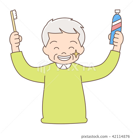 White teeth _ upper body _ grandpa White teeth _ upper body _ grandpa 42114876