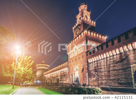 Sforza Castle (Castello Sforzesco) in Milan, Italy 42115131