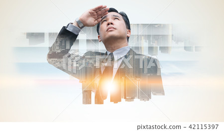 Double exposure - Business Leader Vision 42115397