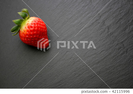 Strawberry on slate board, top view Strawberry on slate board, top view 42115996