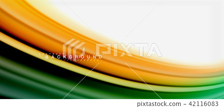 Rainbow fluid colors abstract background twisted liquid design, colorful marble or plastic wavy 42116083