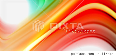 Rainbow fluid colors abstract background twisted liquid design, colorful marble or plastic wavy Rainbow fluid colors abstract background twisted liquid design, colorful marble or plastic wavy 42116258