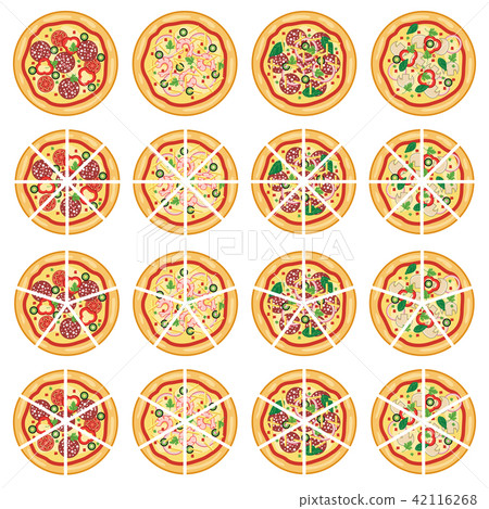vector collection of italian pizza icons 42116268