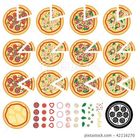 vector collection of italian pizza icons 42116270