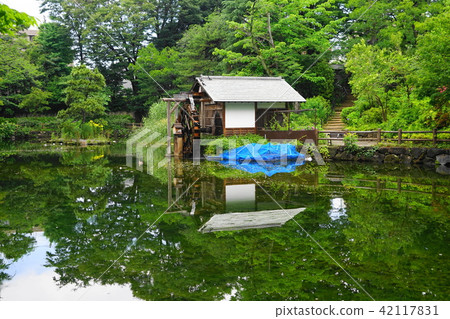 June Shozo 03 Pond with a water mill, Shibuya-ku Nabeshima Shoto Park June Shozo 03 Pond with a water mill, Shibuya-ku Nabeshima Shoto Park 42117831