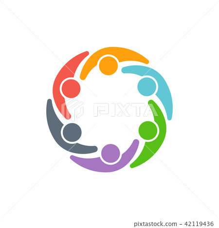 Teamwork People Logo. Vector Design - Stock Illustration [42119436] - PIXTA