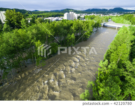 River which increases water (aerial shooting) River which increases water (aerial shooting) 42120780