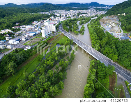River which increases water (aerial shooting) 42120783