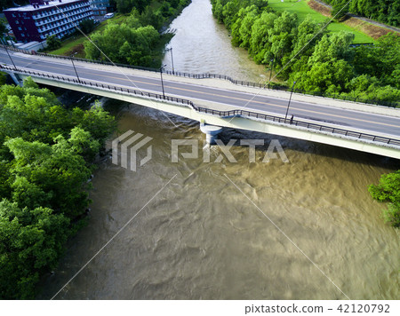 River which increases water (aerial shooting) 42120792