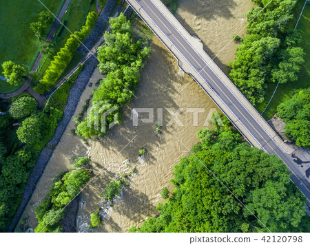 River which increases water (aerial shooting) River which increases water (aerial shooting) 42120798