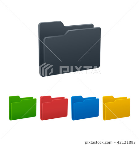 Folders on white background, vector illustration - Stock Illustration ...