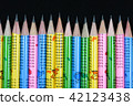 Colorful of graphite pencils in a row 42123438