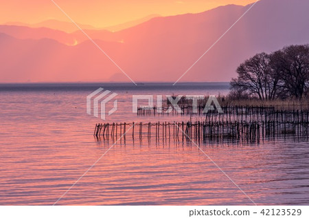 Early dawn of Lake Biwa 42123529