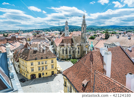 Main square from Fire tower, Sopron, Hungary Main square from Fire tower, Sopron, Hungary 42124180